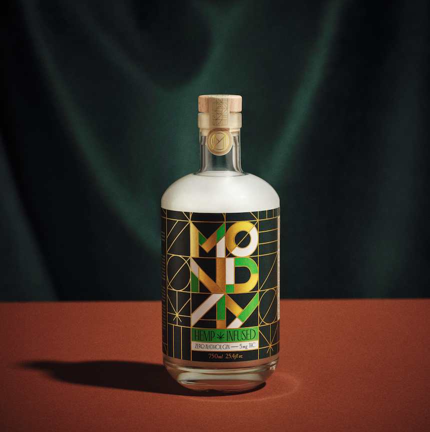 Monday Hemp Gin bottle product shot